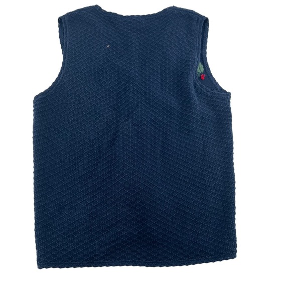 Liz Claiborne LizSport Vintage Christmas Sweater Vest Cardigan size‎ Small - Picture 4 of 4
